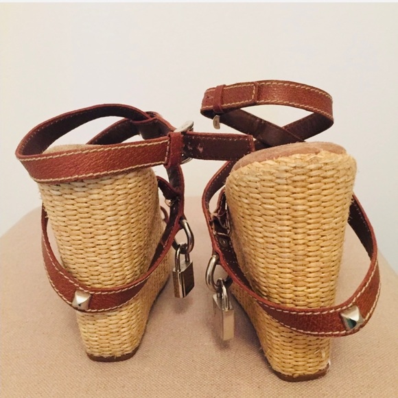 PRADA brown leather wedges - Size 39 - Picture 3 of 7